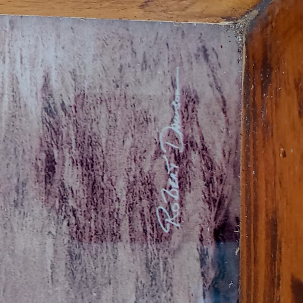 Rustic Western Wooden Serving Tray With Robert Dawson Photograph Of Wild Horses - Picture 2 of 9